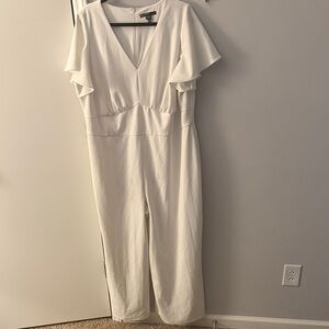 Maggy London Classic White Jumpsuit